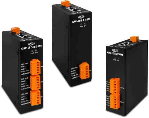Шлюзы безопасности GW-2515iM, GW-2525iM и GW-2535iM — защищенное преобразование Modbus TCP в Modbus RTU/ASCII
